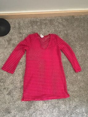 Time and Tru Hot Pink Crochet Sleeveless Top